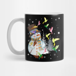 Hummingbird Snowman Merry Christmas Tee Hummingbird Lovers Mug